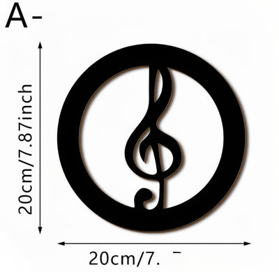 Decoración de Pared Musical en Madera - Notas Negras - Image 7