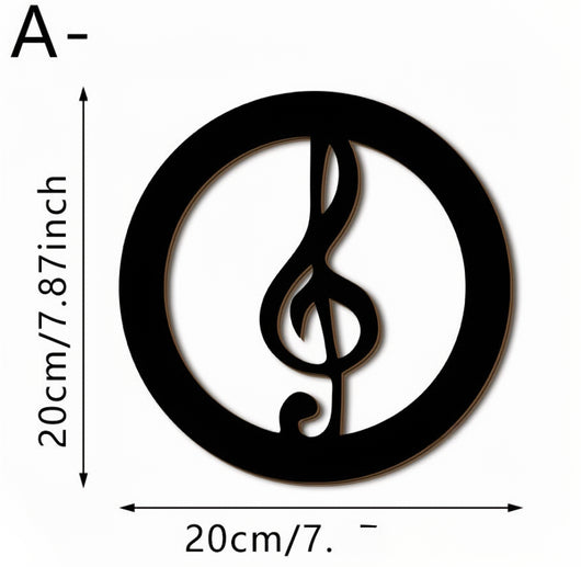 Decoración de Pared Musical en Madera - Notas Negras - Image 7