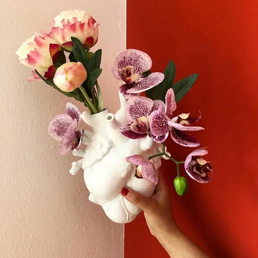 Florero Decorativo en Forma de Corazón, Estilo Nórdico, Escultura de Cerámica para el Hogar - Image 19
