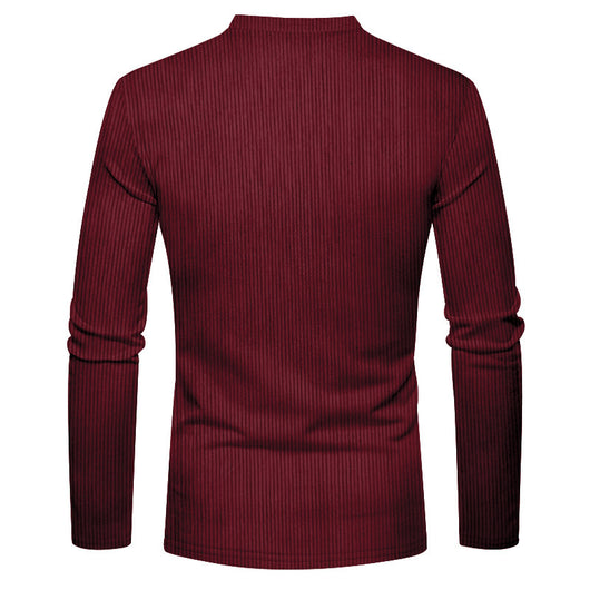 Henley de Pana para Hombre - Ajuste Slim, Manga Larga, Diseño Minimalista - Image 44