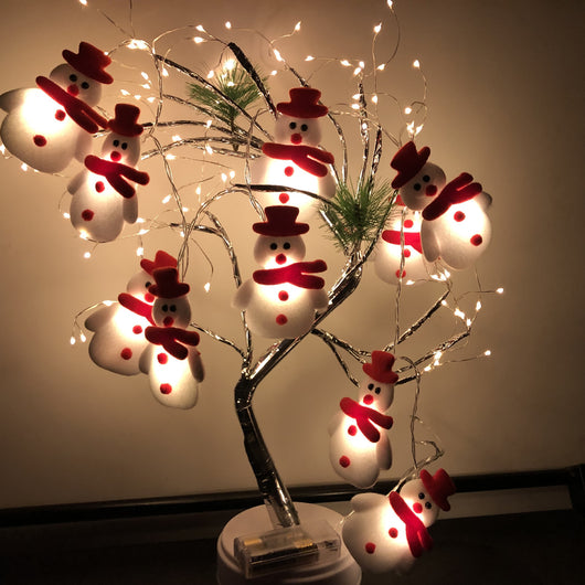Guirnalda LED de Muñecos de Nieve Navideños para Árbol de Navidad - Image 4