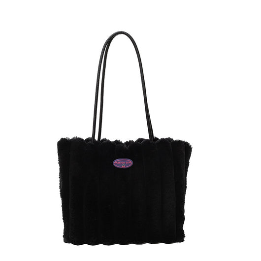 Bolso Tote Grande de Felpa para Otoño e Invierno - Image 6