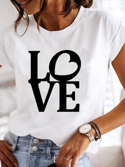 Camiseta de Algodón para Mujer - Casual Versátil de Manga Corta - Image 18