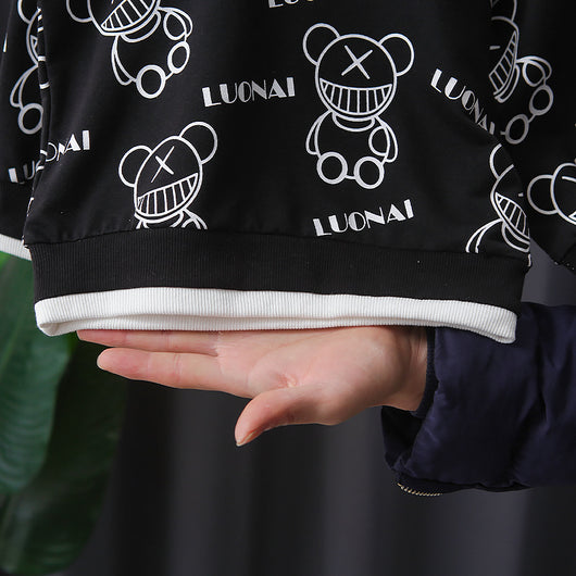 Playera Infantil Estilo Coreano con Oso Estampado Completo - Image 13