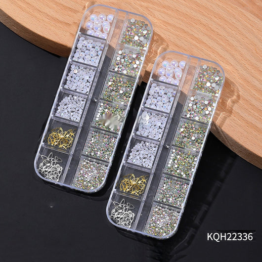 Decoraciones de Manicura con Flores de Resina y Diamantes de Cristal - Image 6