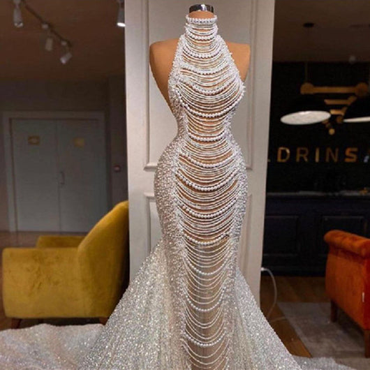Vestido Elegante de Cintura Alta con Falda Tipo Sirena