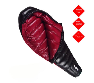 Bolsa de Dormir Portátil de Plumón de Ganso Acolchada para Camping - Image 5