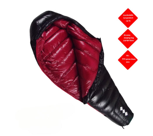 Bolsa de Dormir Portátil de Plumón de Ganso Acolchada para Camping - Image 5