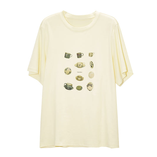 Playera Estampada de Algodón para Mujer - Manga Corta - Image 2