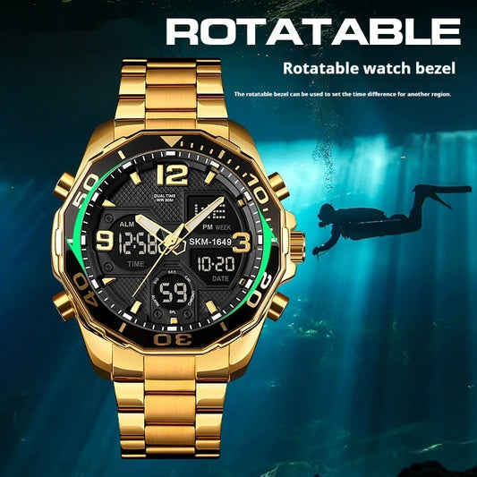Reloj Espiral Acero Inoxidable para Hombre Estilo Asiático