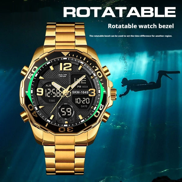 Reloj Espiral Acero Inoxidable para Hombre Estilo Asiático