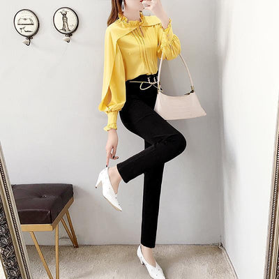 Conjunto de Blusa Dos Piezas Estilo Maduro con Toque Sofisticado - Image 10