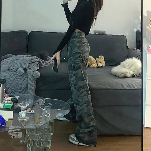 Pantalones Vaqueros Rectos Casuales para Mujer - Image 9