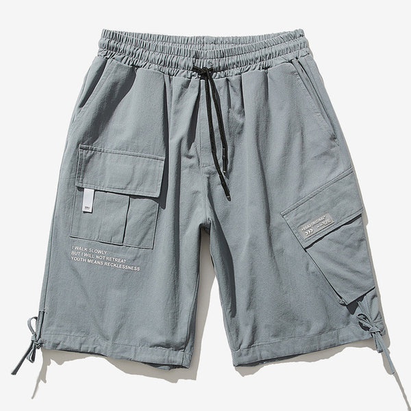 Pantalones Cortos Rectos de Algodón Puro Lavado - Básico Versátil para Hombre
