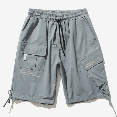 Pantalones Cortos Rectos de Algodón Puro Lavado - Básico Versátil para Hombre