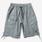 Pantalones Cortos Rectos de Algodón Puro Lavado - Básico Versátil para Hombre