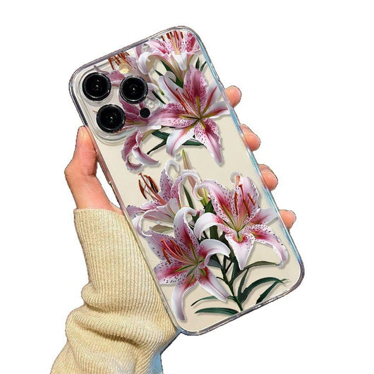 Funda Transparente TPU con Flores para Teléfono - Image 5