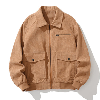 Abrigo de Pana Estilo Coreano Japonés con Solapa - Uniforme Moderno - Image 8