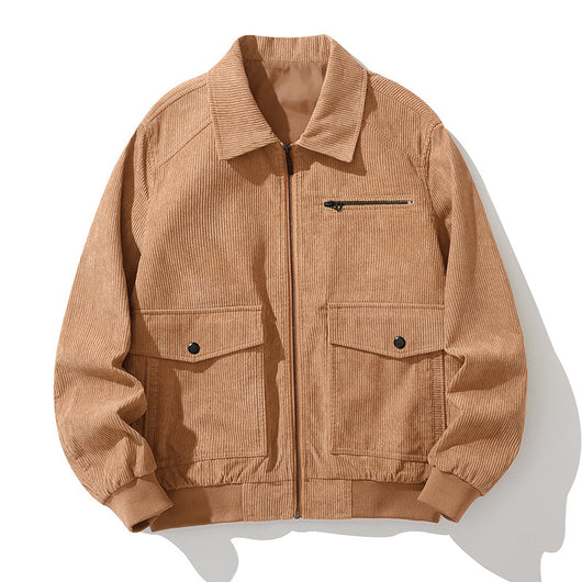 Abrigo de Pana Estilo Coreano Japonés con Solapa - Uniforme Moderno - Image 8