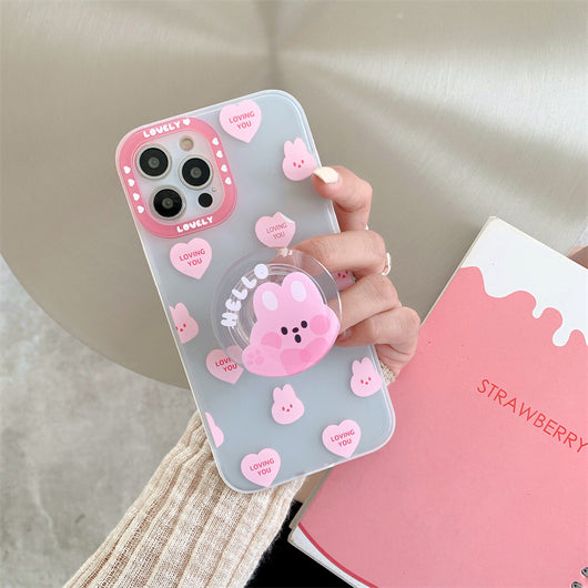 Funda para Celular Conejo Adorable con Soporte - Diseño Amor Cartoon - Image 7