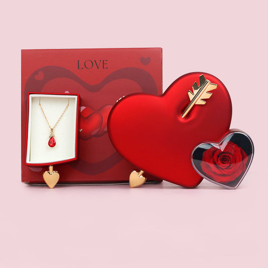 Caja de Joyería Doble Corazón en Plástico - Image 2