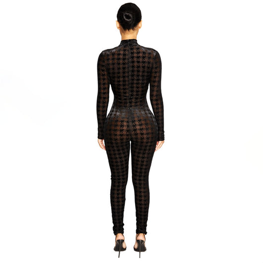 Jumpsuit Ajustado de Manga Larga en Colores Lisos para Mujer - Image 10