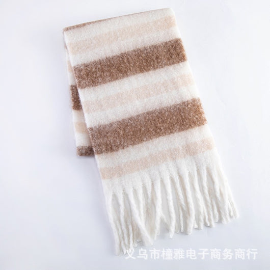 Bufanda Mohair Gruesa y Esponjosa - Abrigo Cálido de Lujo para Mujer - Image 38