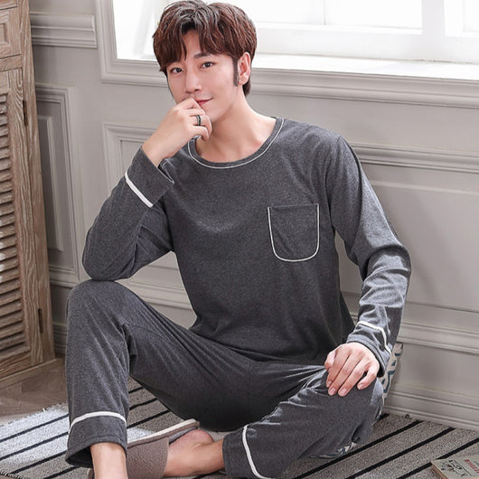 Pijama Casual Talla Grande Hombre Primavera Verano Tela Ligera - Image 20