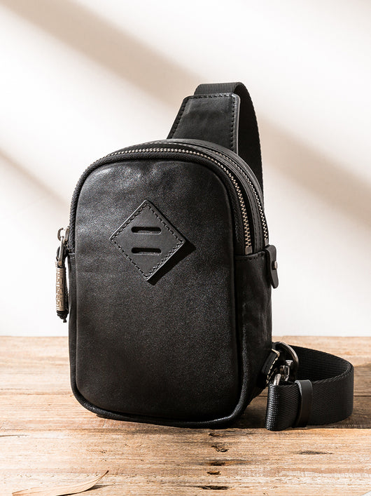 Bolsa de Pecho de Cuero para Hombre - Estilo Moderno - Image 9