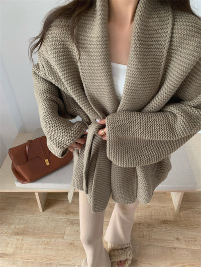 Cardigan Holgado con Pantalón Bootcut de Cintura Alta - Image 2