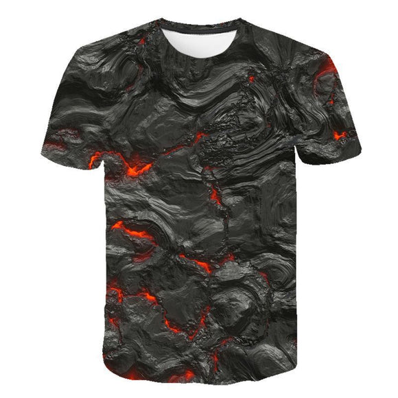 Remera 3D con Estampado Digital de Llama Ardiente