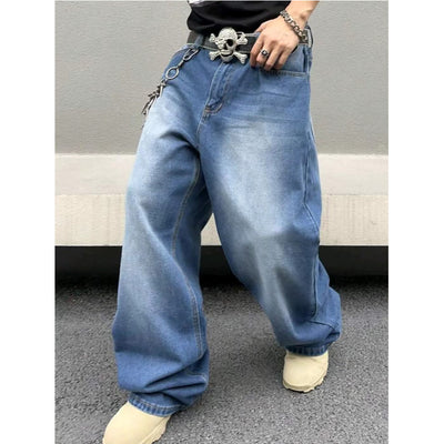 Pantalones Vaqueros Hombre Rectos Oversized Lavado Otoño Invierno - Image 5
