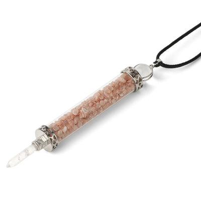 Colgante Cristal Rodolita con Alas - Botella de Deseos Artesanal - Image 54