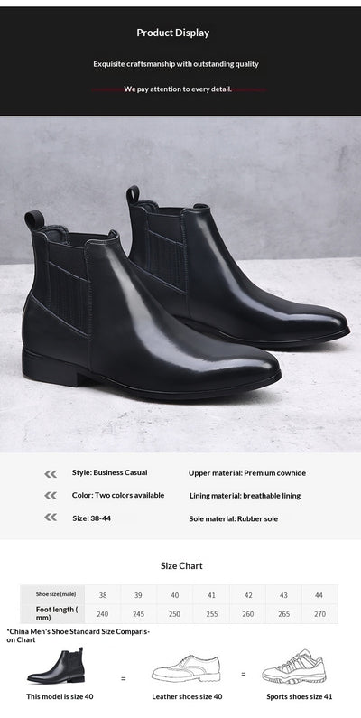 Botas Chelsea Puntiagudas Retro Británicas para Hombre - Image 12