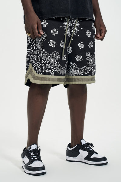 Shorts Hip-hop Militar con Empalmes y Corte Bajo para Hombre - Image 17