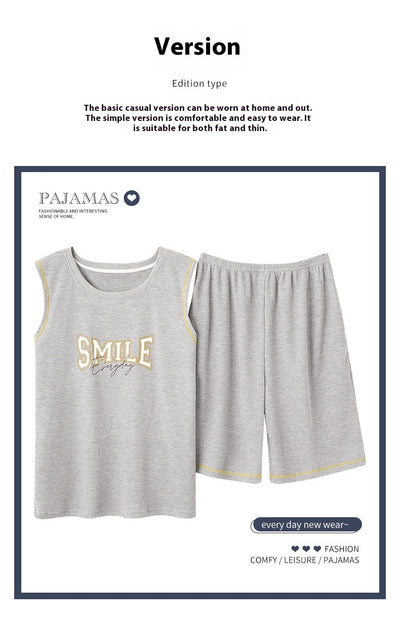 Pijama Tipo Chaleco sin Mangas para Hombre - Algodón Puro Verano - Image 34