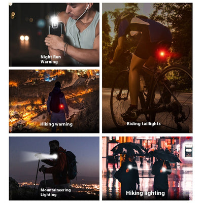 Luz Trasera Bicolor para Bicicleta - Faro de Advertencia Nocturno Compacto - Image 3