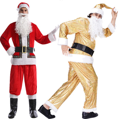 Disfraz de Papá Noel Dorado Premium para Presentaciones Escénicas - Image 5