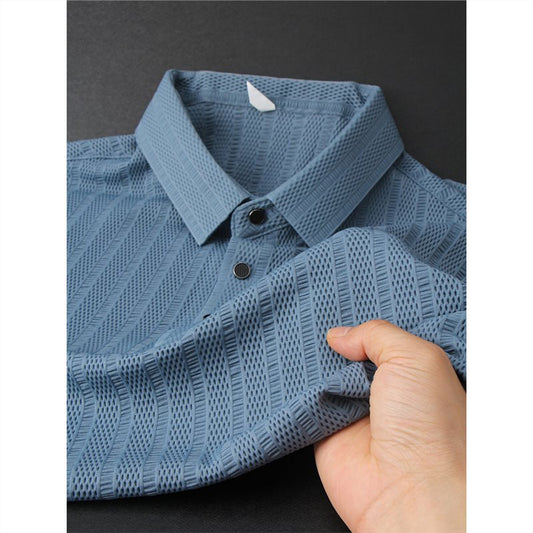 Polo Hombre Ice Silk Malla Transpirable - Diseño Moderno Hueco - Image 2