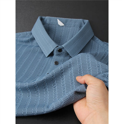 Polo Hombre Ice Silk Malla Transpirable - Diseño Moderno Hueco - Image 2