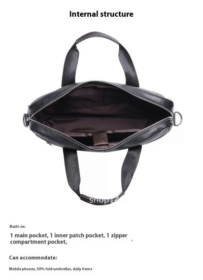 Bolso de Cuero Vacuno Vintage Primera Capa para Hombre - Image 10