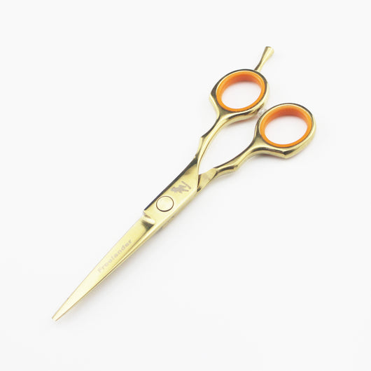 Tijeras de Peluquería Profesionales 5.5" con Mango Dorado Simétrrico - Image 5