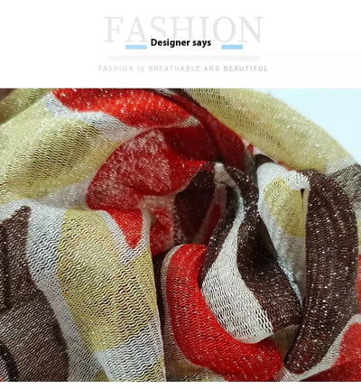 Pañuelo de Seda Decorativo Estampado con Encaje - Accesorio Elegante Versátil - Image 23