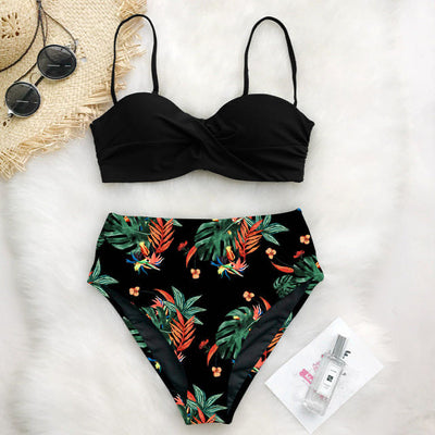 Bikini de Cintura Alta con Estampado Twist y Bolsa Integrada - Image 5