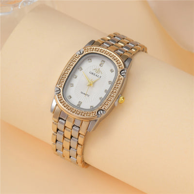 Reloj de Lujo con Esfera Ovalada y Cristales Brillantes Multicolor - Image 13