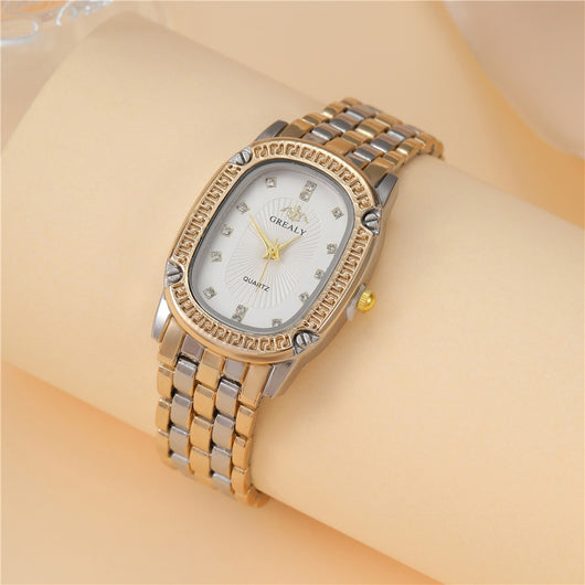 Reloj de Lujo con Esfera Ovalada y Cristales Brillantes Multicolor - Image 13