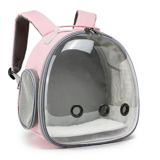 Mochila Transportadora Transparente para Mascotas Pequeñas - Hámster, Conejillo de Indias, Conejo
