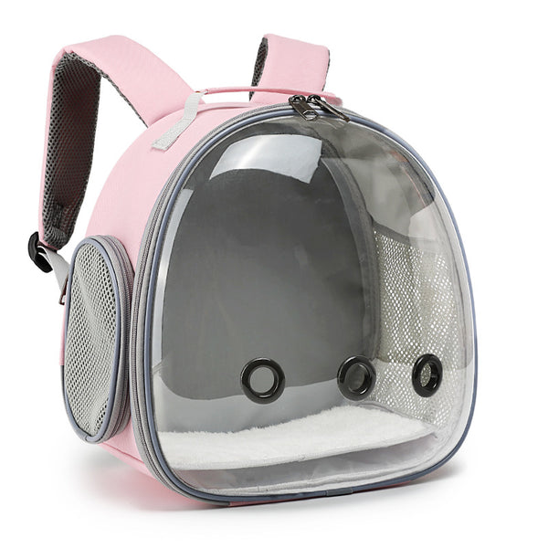 Mochila Transportadora Transparente para Mascotas Pequeñas - Hámster, Conejillo de Indias, Conejo