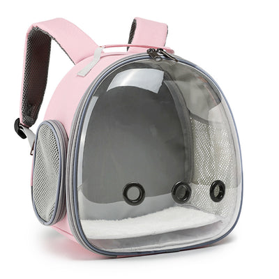 Mochila Transportadora Transparente para Mascotas Pequeñas - Hámster, Conejillo de Indias, Conejo