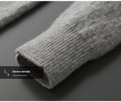 Suéter de Cachemira Gruesa para Hombre - Cuello Redondo Elegante para Otoño e Invierno - Image 22